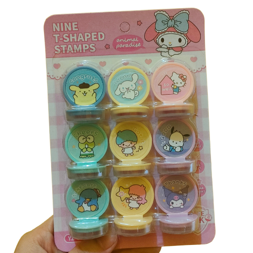 

Set Stamp Stempel Cap Karakter Sanrio Isi 9