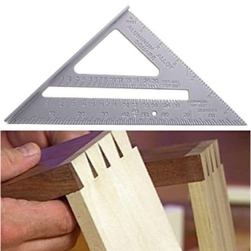 

Penggaris Siku 7 Inch Segitiga Mistar Triangle Ruler Aluminium - Silver