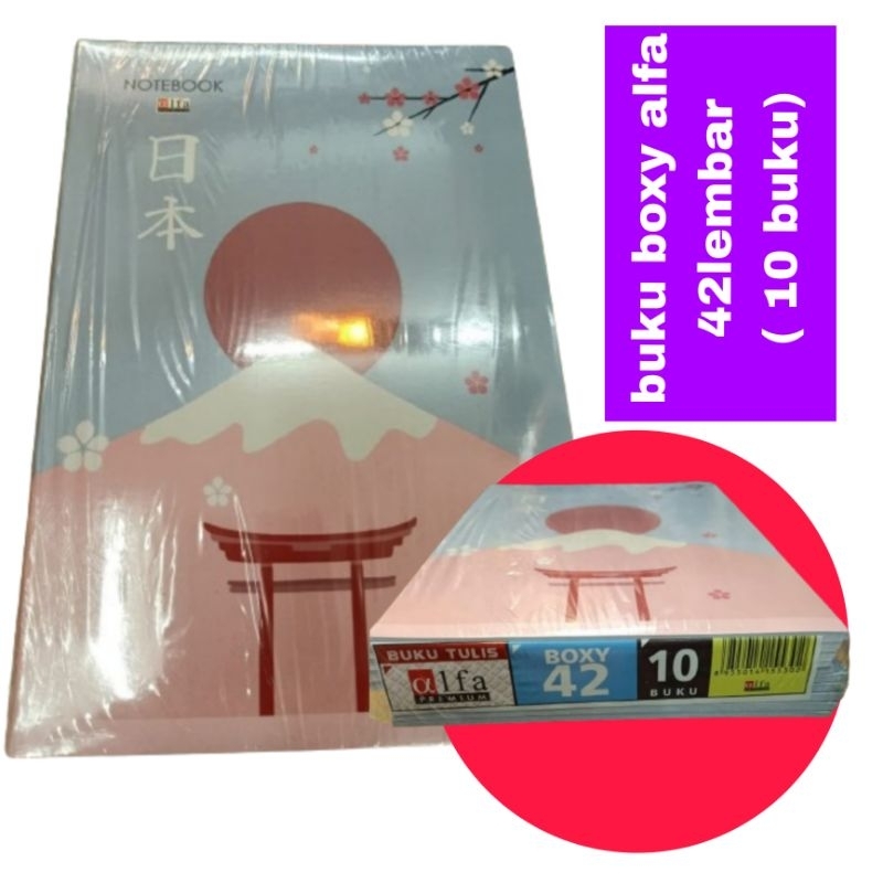 

( 10 buku )buku boxy alfa 42 lembar