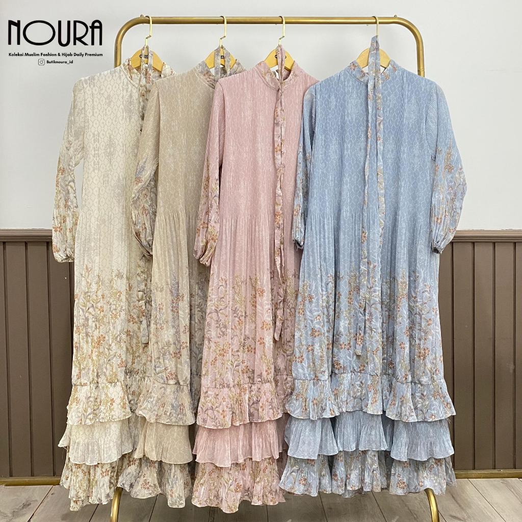 NOURA - Gamis Muslim | Dress wanita | Gamis terbaru | Dress motif bunga