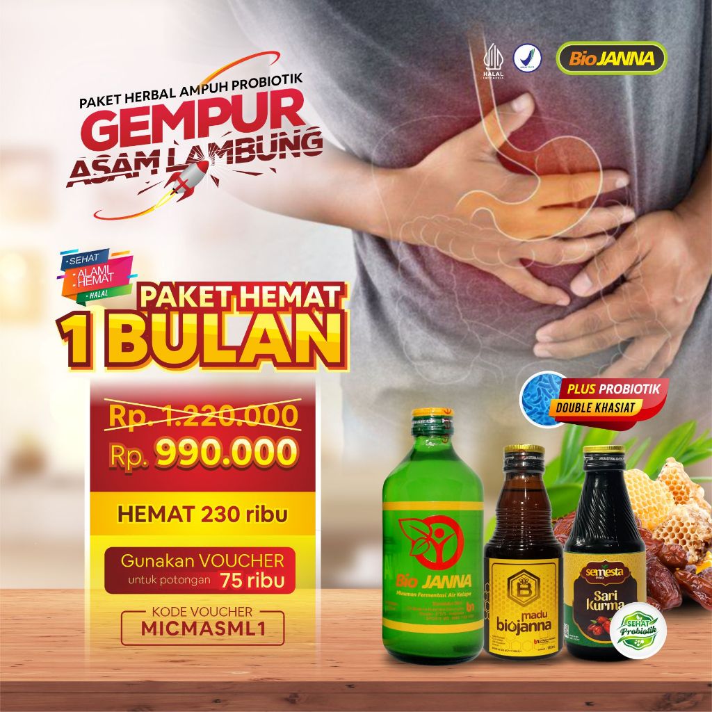 

Paket 1 Bulan - Herbal Asam Lambung Probiotik | Obat Herbal Asam Lambung Probiotik