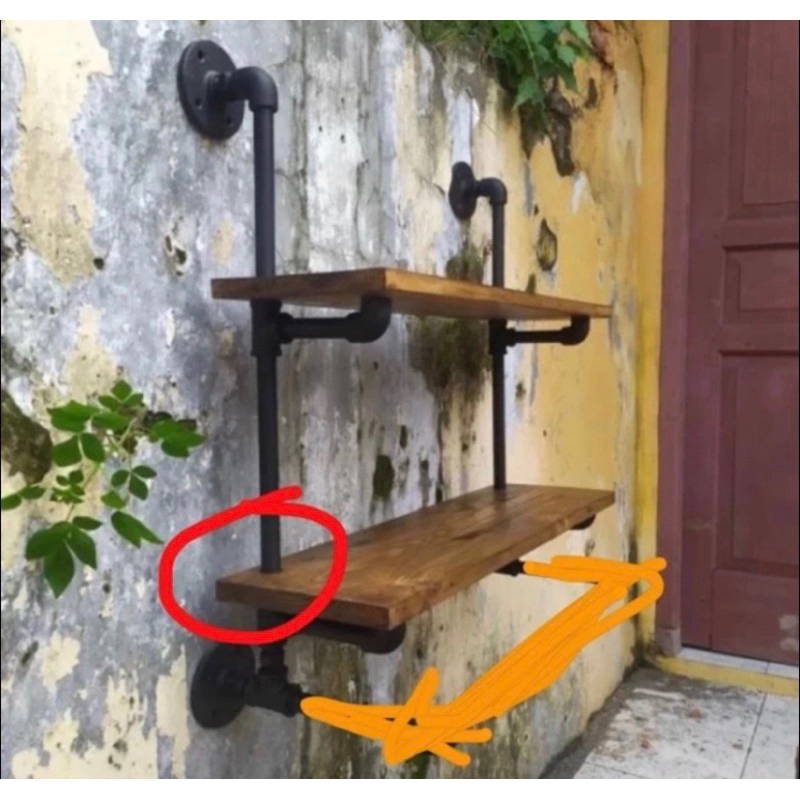 rak industrial/rak dinding/rak industrial 2 ambal /rak minimalis