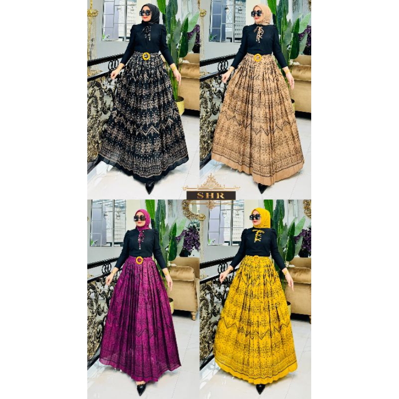 " NEW " READY MAXI DRESS JAMET PESONA CINTA RAJUT MIX KATUN BY SHR ORI IMPORT PREMIUM//SHR ORI//GAMI