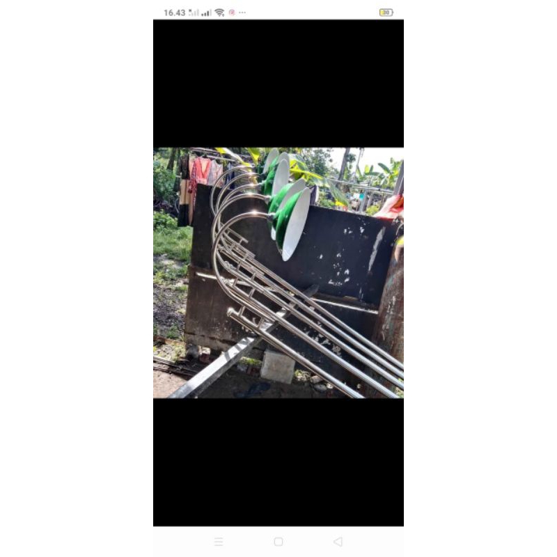 tiang lampu 3m full set /tiang lampu jalan(tiang cup fiting)