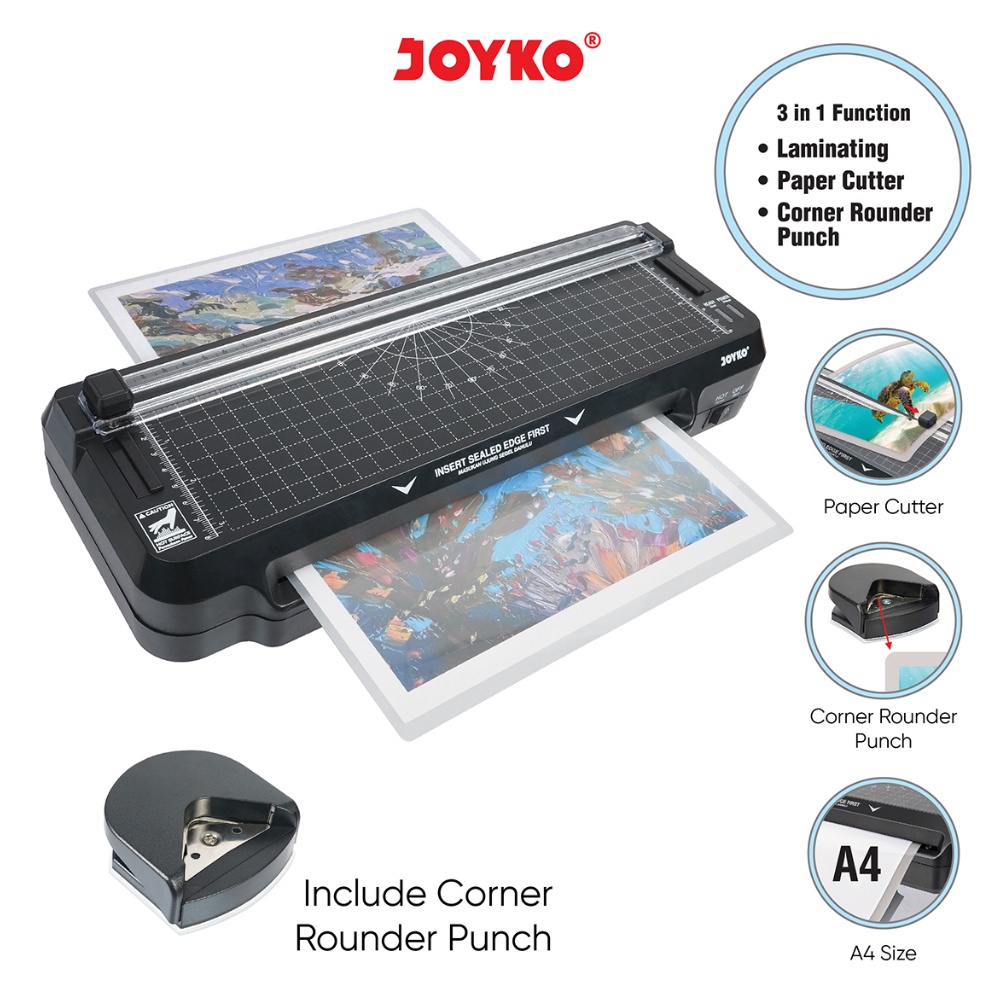 

KODE D9V2 Joyko LAMINATING MACHINE PAPER CUTTER A4 F4 Folio Mesin Laminating A4 F4 Joyko LM6