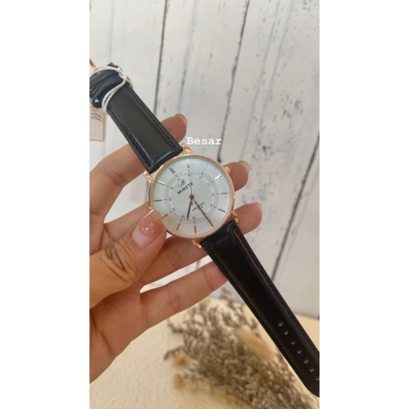 JAM TANGAN KULIT ORIGINAL MIRETE