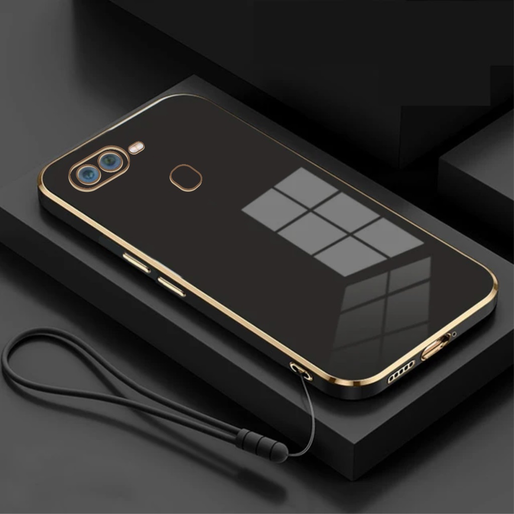 Casing OPPO A5s A7 F9 A12 Premium TPU Silicon Case free Lanyard