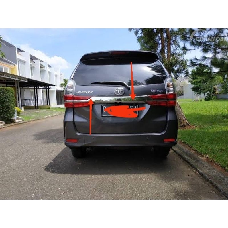Trunklid Lis List Pintu Bagasi Black Chrome Avanza Veloz 2019-2021 Original Toyota