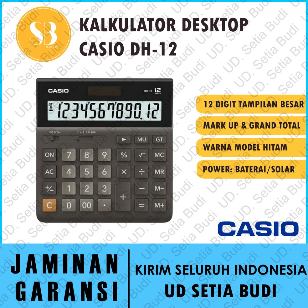 

KODE K4C8 Kalkulator Dekstop Casio DH12 Asli dan Bergaransi DH12