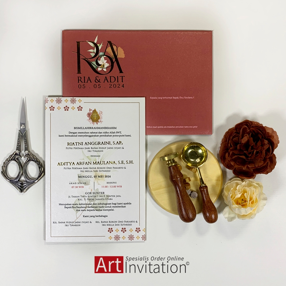 Wedding Invitation Hard Cover Single Board