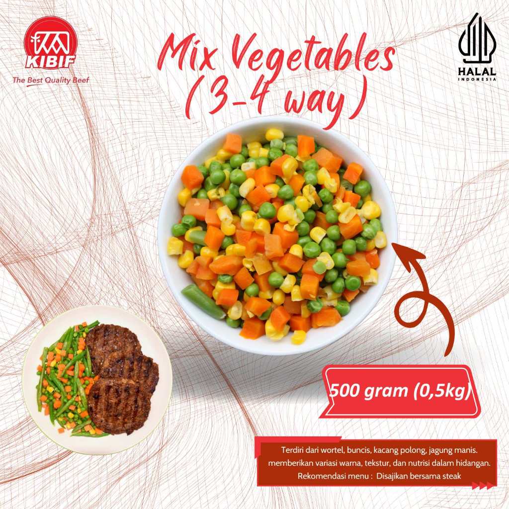 

Mix Vegetables 3-4 Way 500gr