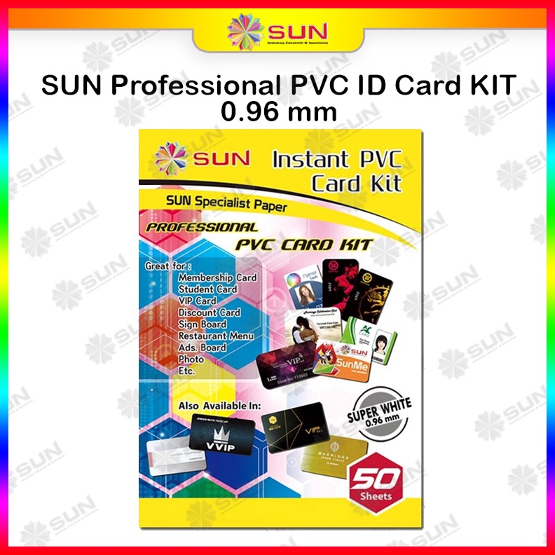 

Kertas PVC ID Card A4 PREMIUM SUN PVC ID Card Super White 76 96 Isi 5 Lembar 5 Card Support epsoncanonhpbrother oridyepigmentart paper ink 664 3 673 79 81 BT5 GT51 52 dll KODE N9B4