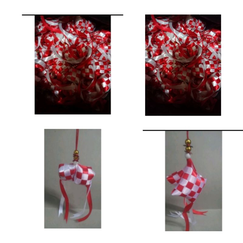 GANTUNGAN BENDERA  KETUPAT MERAH PUTIH