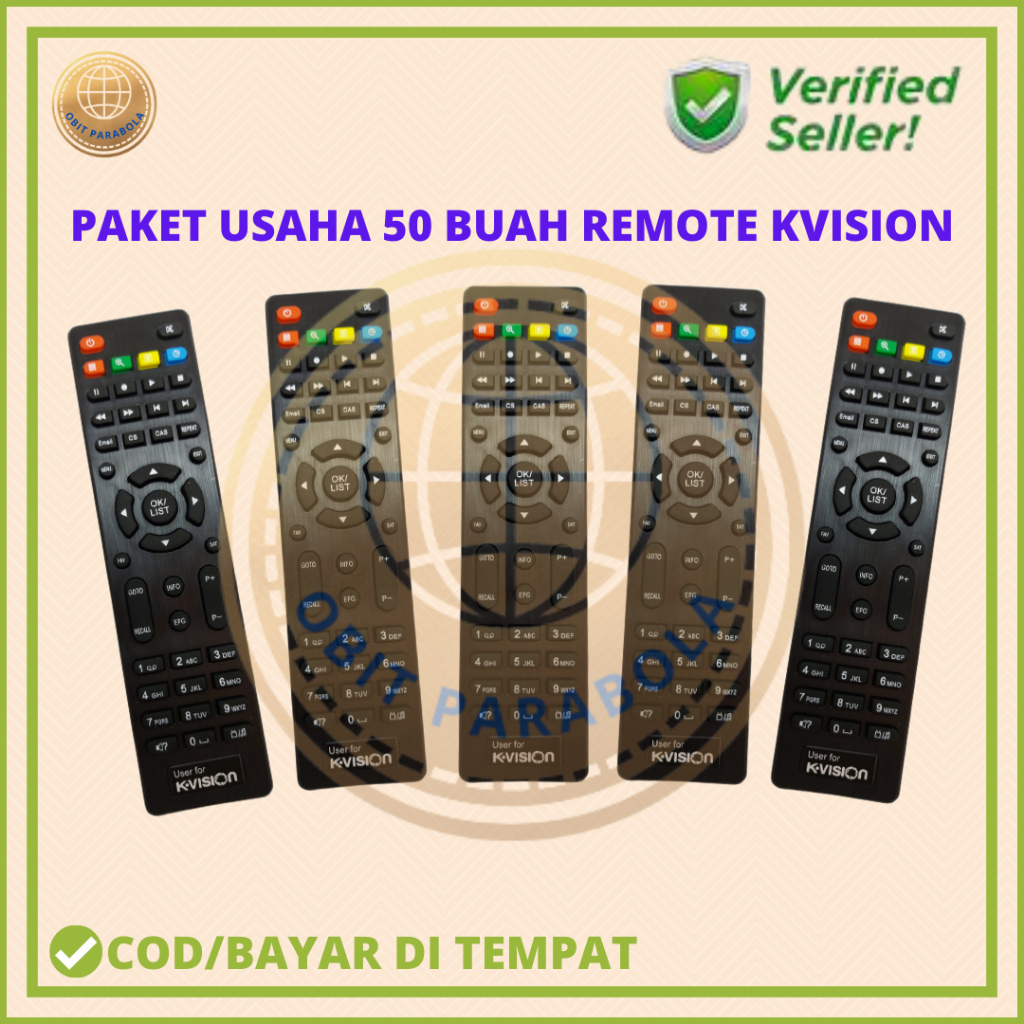 PAKET USAHA REMOTE KVISION BROMO C2000 50 BUAH TERLARIS