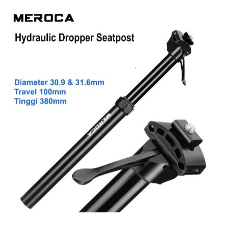 Meroca Dropper Seatpost Hidrolik Sepeda Model Tuas Manual Travel 100mm
