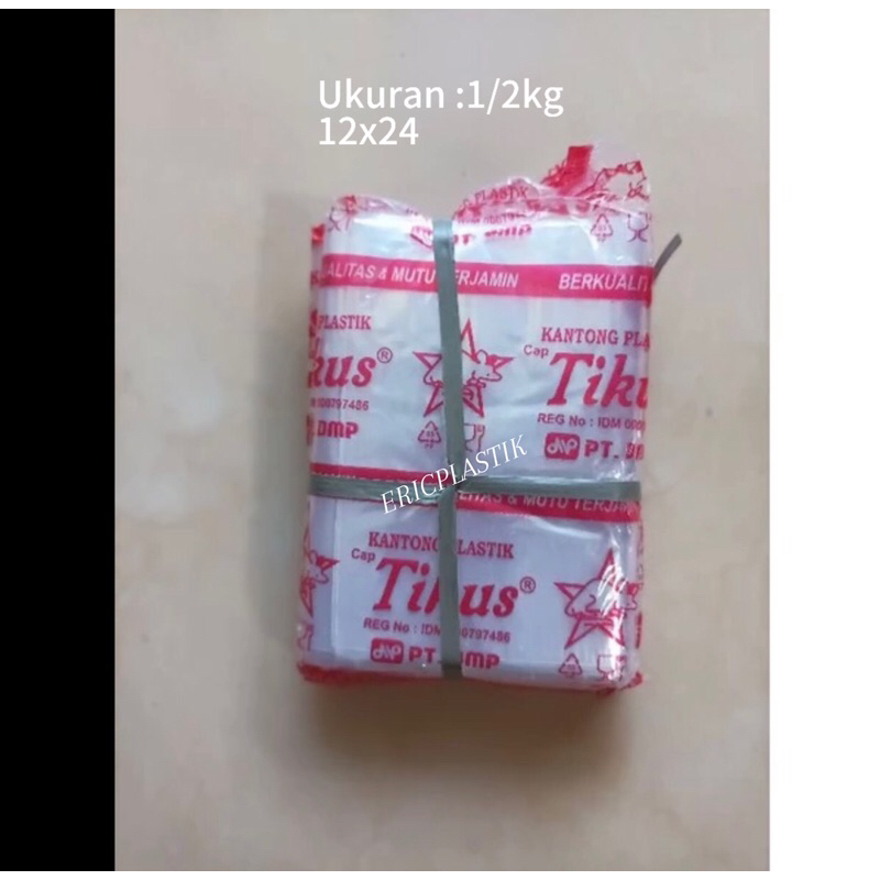 PP PLASTIK TIKUS MERAH BENING 1/2KG 02-12x24