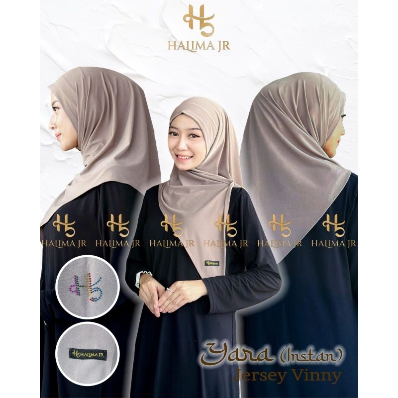 Segitiga instan Jersey oval/ bergo instan Halimah
