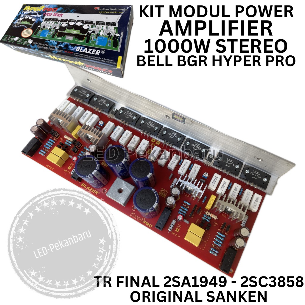 KIT AUDIO MODUL POWER AMPLIFIER 1000W STEREO AMPLI RAKITAN TR FINAL 2SA1949 2SC3858 ORIGINAL SANKEN 