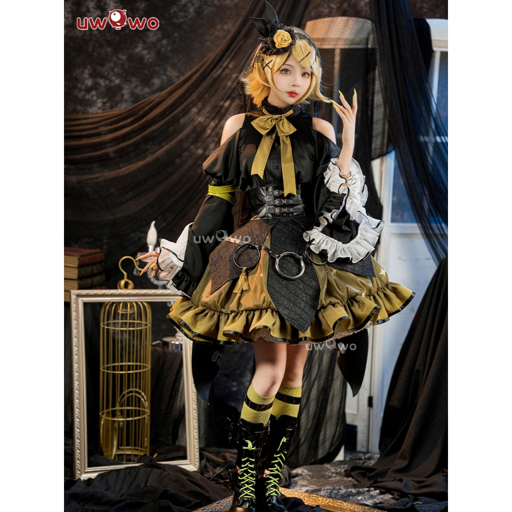 【Uwowo】Hatsune Miku cosplay Kagamine Rin cosplay Costume and Kagamine Rin Wig