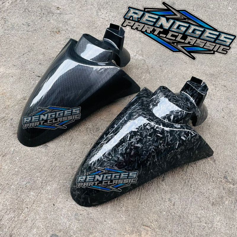 Slebor spakbor depan honda scoopy fi esp 2013-2016 carbon celup forged kevlar