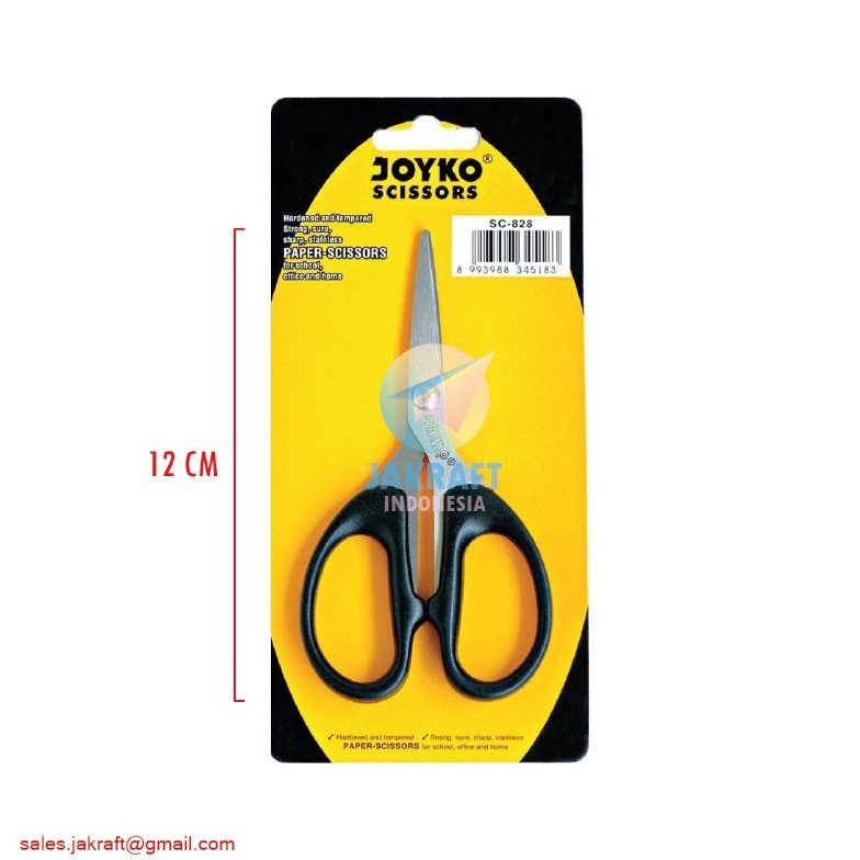 

DISCOUNT 1 Pcs Gunting Kertas Kecil Tajam 12 Cm JOYKO SC828 Small Scissors Serbaguna Stainless Steel