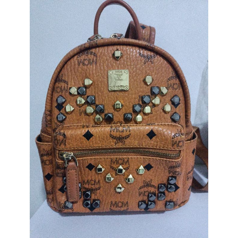 mcm tas ransel coklat medium