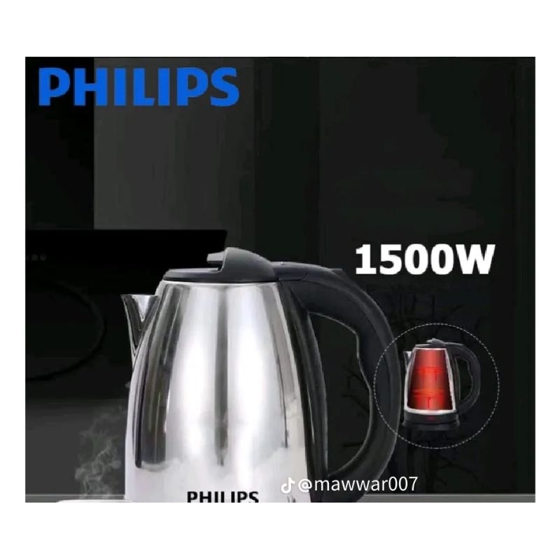 TEKO LISTRIK PHILIPS KETTLE LISTRIK 1.8 LITER 1500 WATT_TEKO LISTRIK PEMANAS AIR