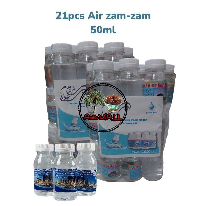 

Air zam-zam 50ml isi 1pak 10-50pcs / oleh-oleh haji dan umroh