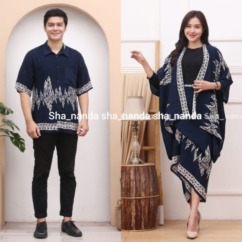 outer kimono cardigan batik wanita outfit couple setelan