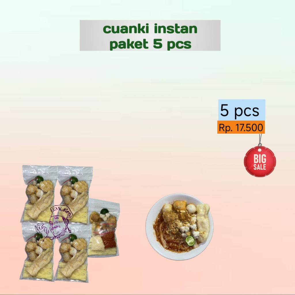 

cuanki instan paket 5 pcs/ cuanki instan 5 pcs / cuanki instan