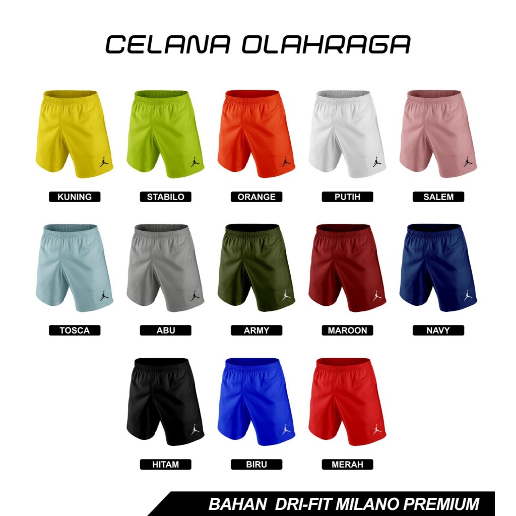 RB CELANA POLOS THIAGO / CELANA SEPAK BOLA / CELANA FUTSAL / SHORT PANTS / SPORT / CELANA OLAHRAGA /