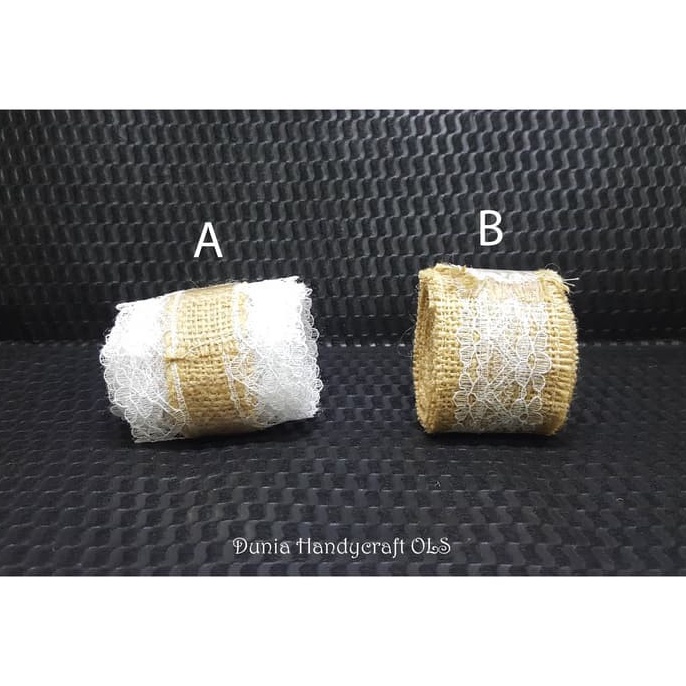 

TREND Pita Gulung Burlap Renda DIY Bahan Kerajinan Tangan