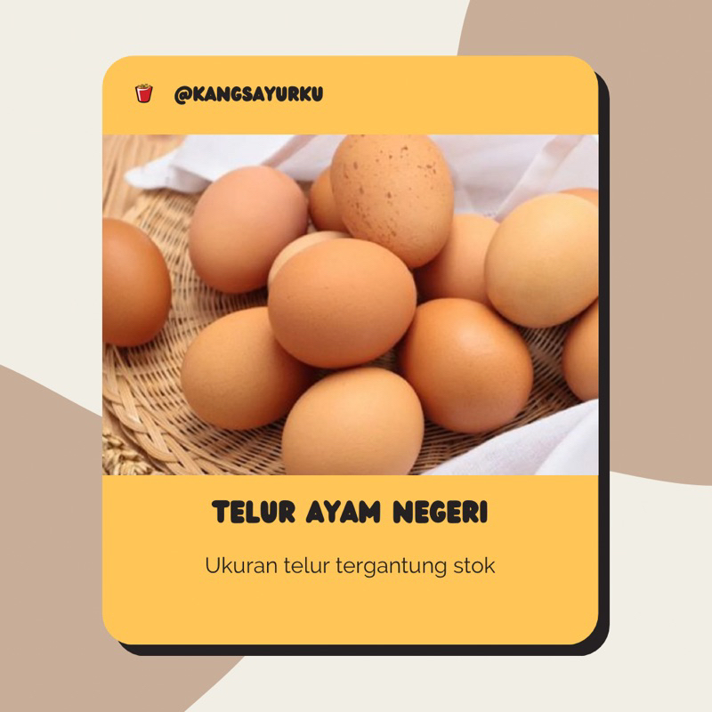 TELUR AYAM NEGERI / TELUR AYAM MENTAH