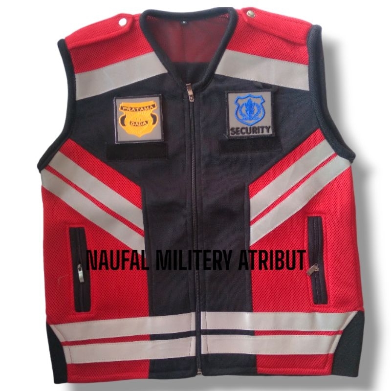 Rompi Security | Rompi Security Merah Hitam