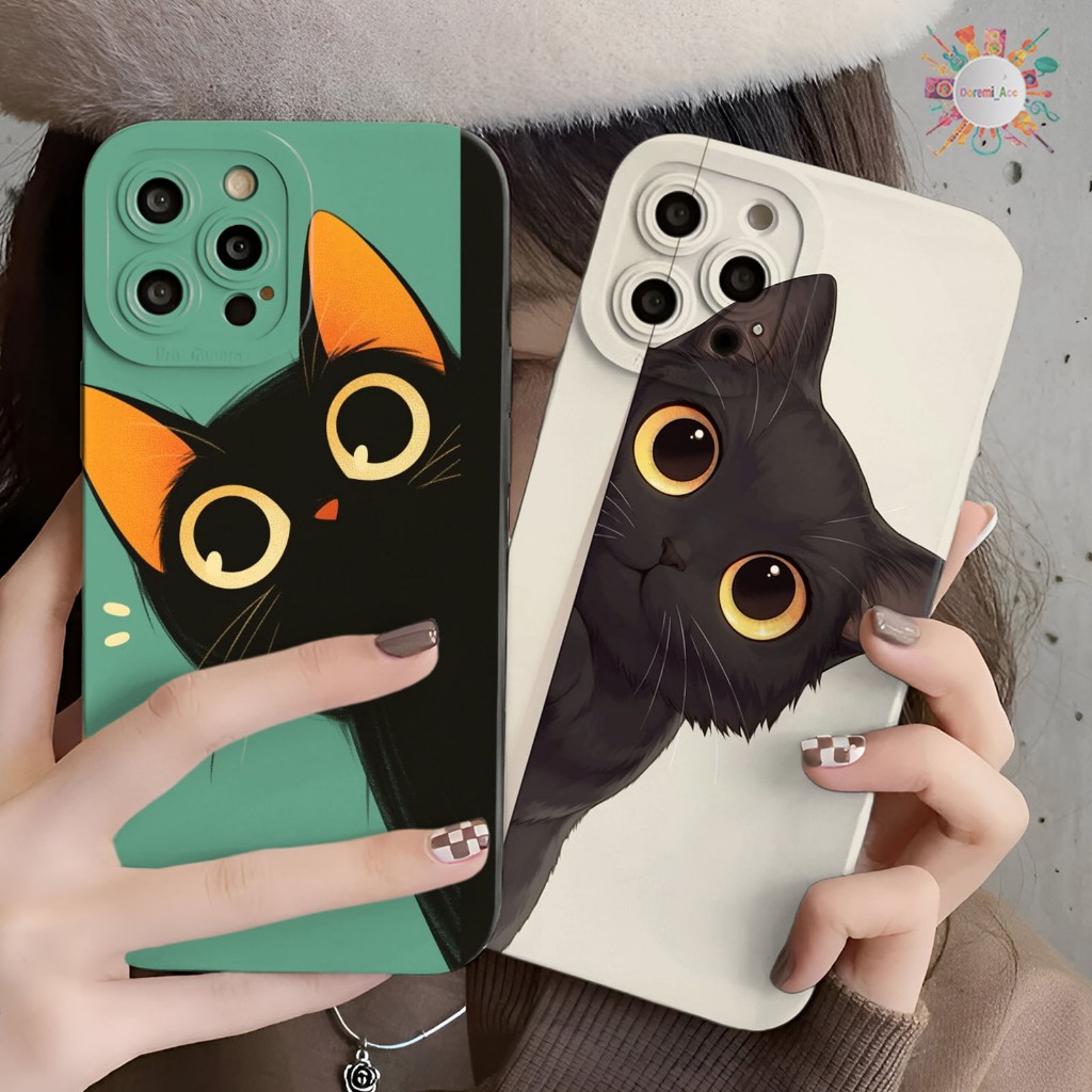 SOFTCASE CASE CASING PROCAMERA CUSTOM CAT BLACK UNTUK X XR A03S A03 A04 A15S A16 A16K A17 C12 C15 C2