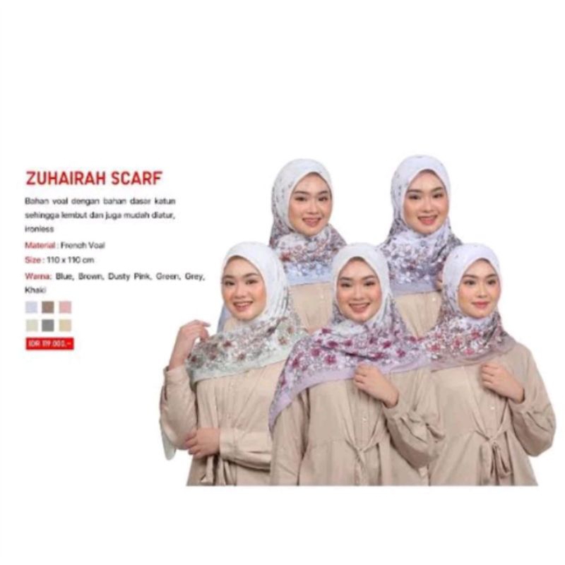 ZOYA ZUHAIRAH SCARF ZOYA SEGI EMPAT