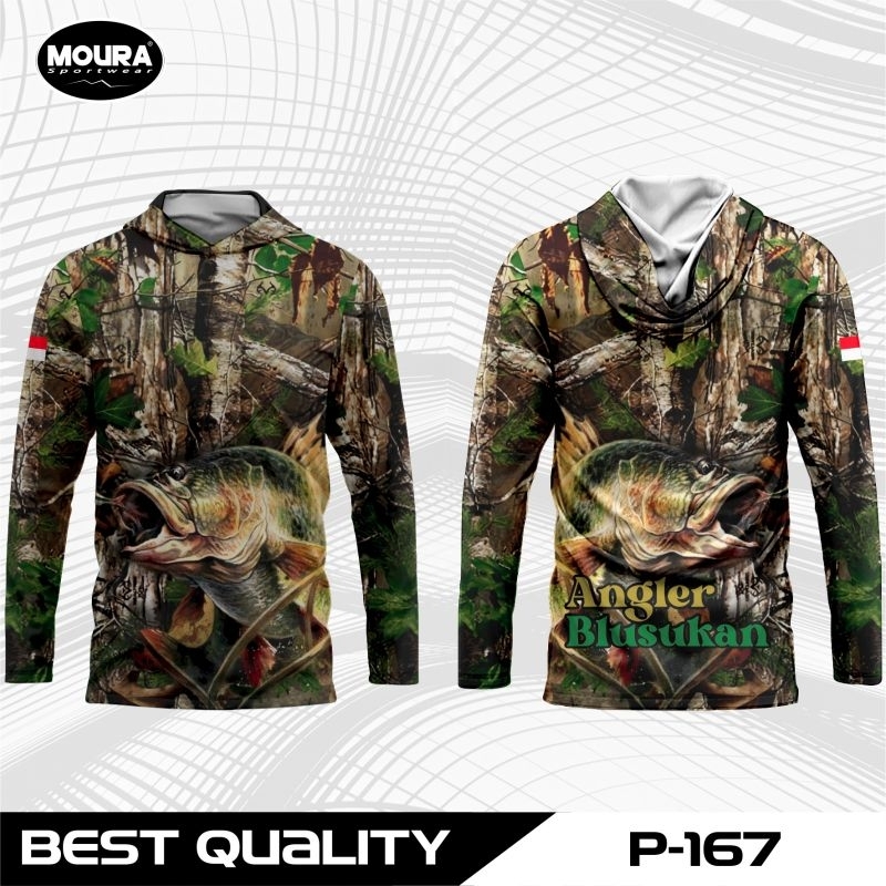 Jersey Hoodie Mancing Fish Hunter Full Printing Bisa Custom Nama Logo Tim Gratis Buff
