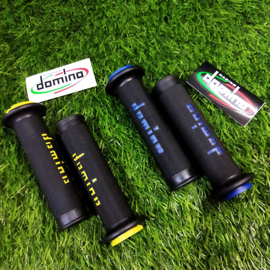 HANDGRIP DOMINO HANFAT DOMINO WARNA HITAM MOTIF HITAM BIRU HITAM KUNING