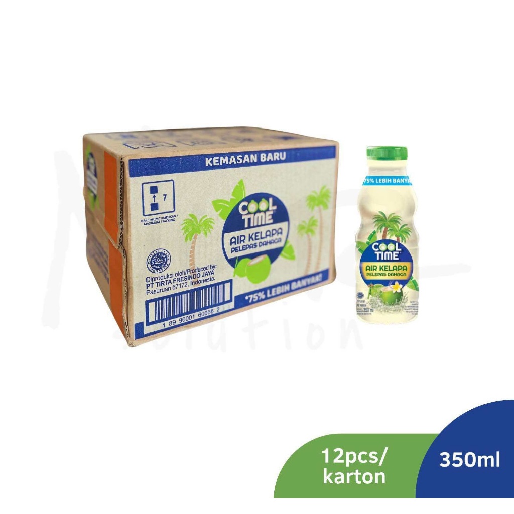

Cool Time 350ml Air Kelapa Pelepas Dahaga ( 1Dus = 12 botol ) cooltime coconut water CARTON