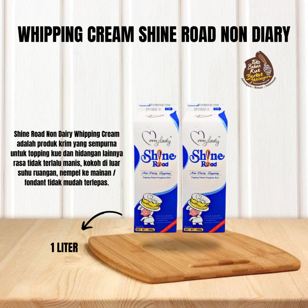 

SHINE ROAD NON DIARY WHIPPING CREAM 1 LITER / SHINROAD KRIM KOCOK HALAL