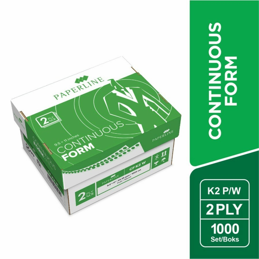 

Kertas Continuous Form Paperline - 9 1/2 x 11" - 2 Ply (K2) Full & PRS