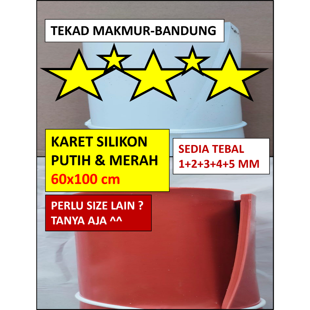 Karet Silikon - 60x100 cm - Karet Alas Mesin Press