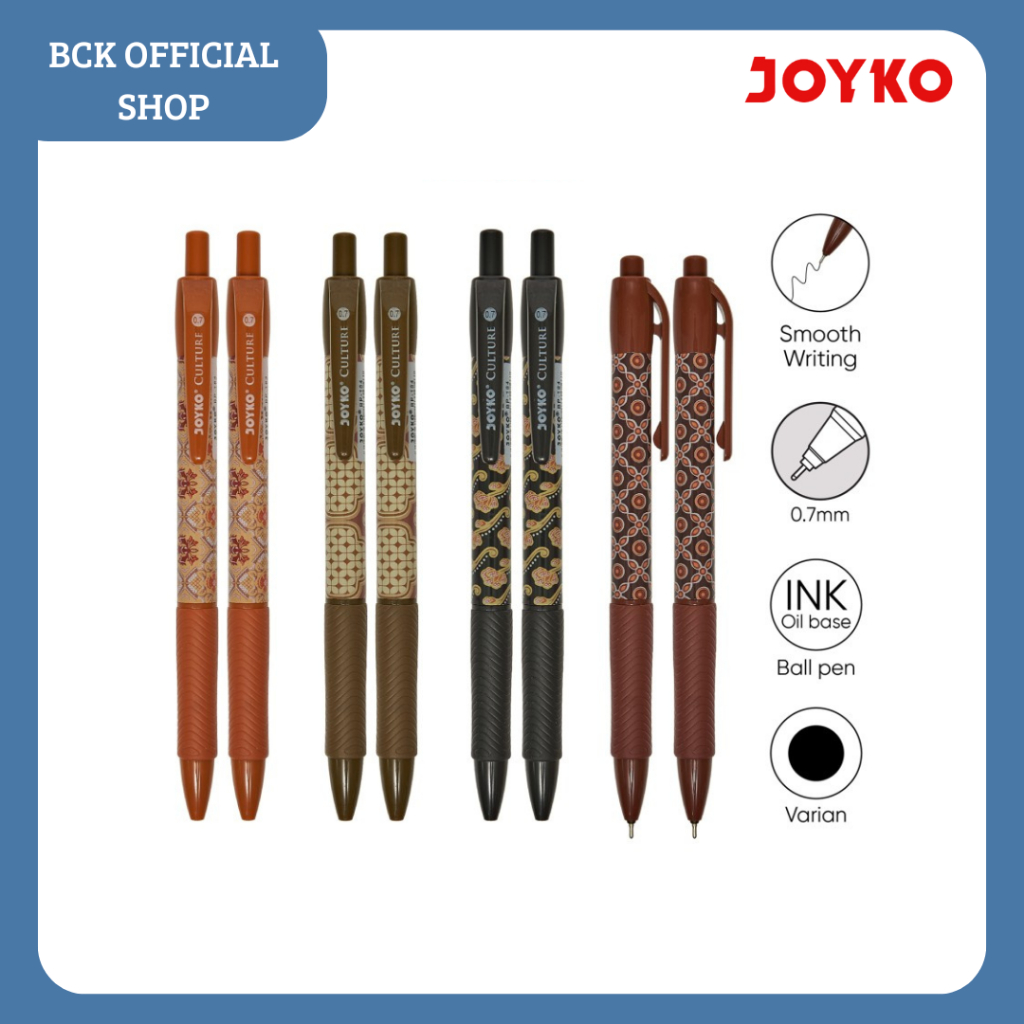 

Ball Pen BP-184 Joyko / Pulpen / Pena Joyko / Culture / 0.7 mm - Hitam (PACK)