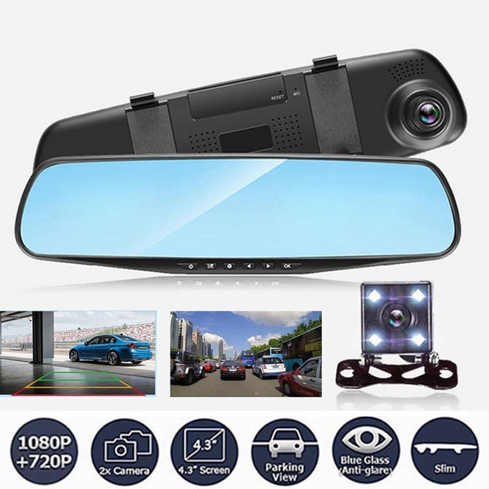 Kamera Cctv DVR Spion Depan Mobil / Car Dvr Camera Mirror Hd 720p