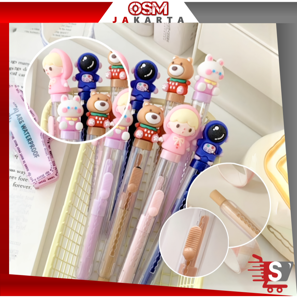 

OSM JKT S6304 Penghapus Mekanik Untuk Pensil / Mechanical Eraser For Pencil / Penghapus Motif Karakter Lucu / Cute Mechanic Eraser