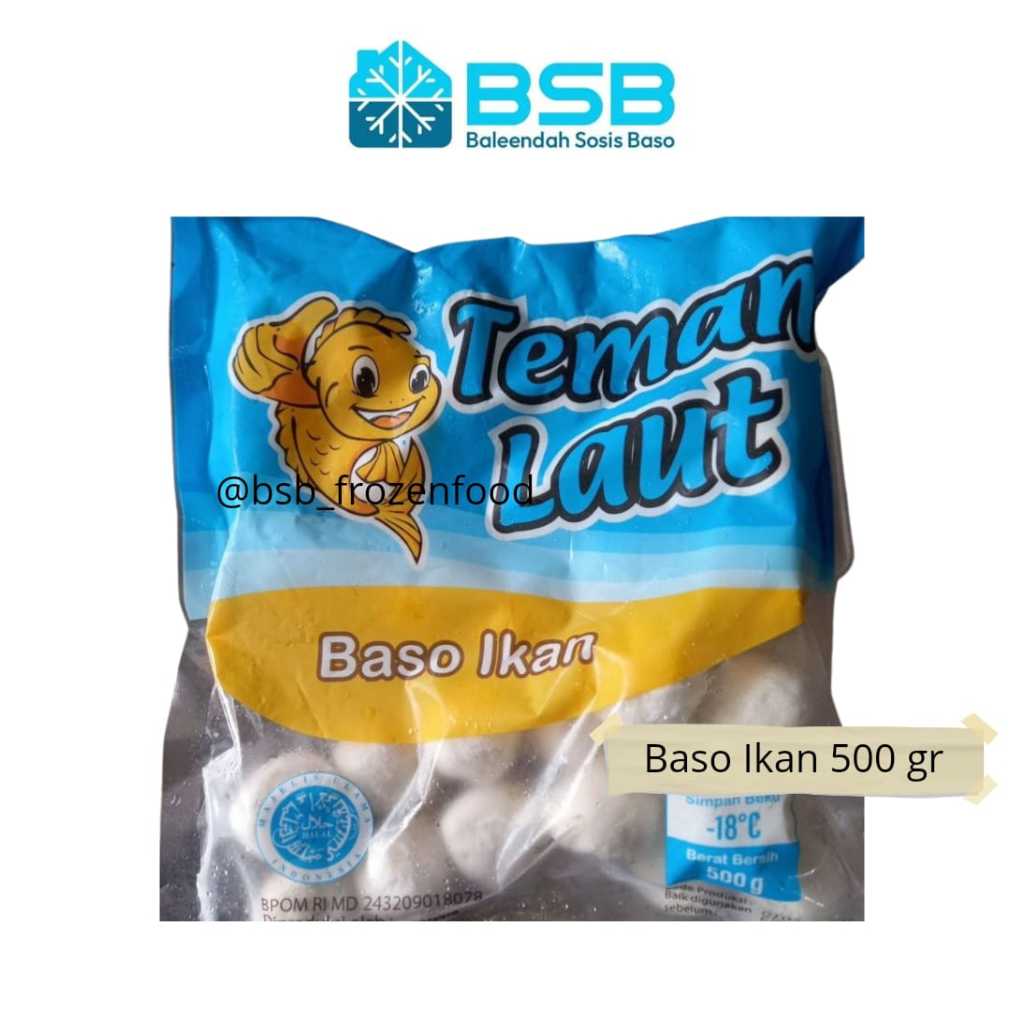 

TEMAN LAUT Baso Ikan Bakso Udang 200gr / 500gr - Makanan Beku Olahan