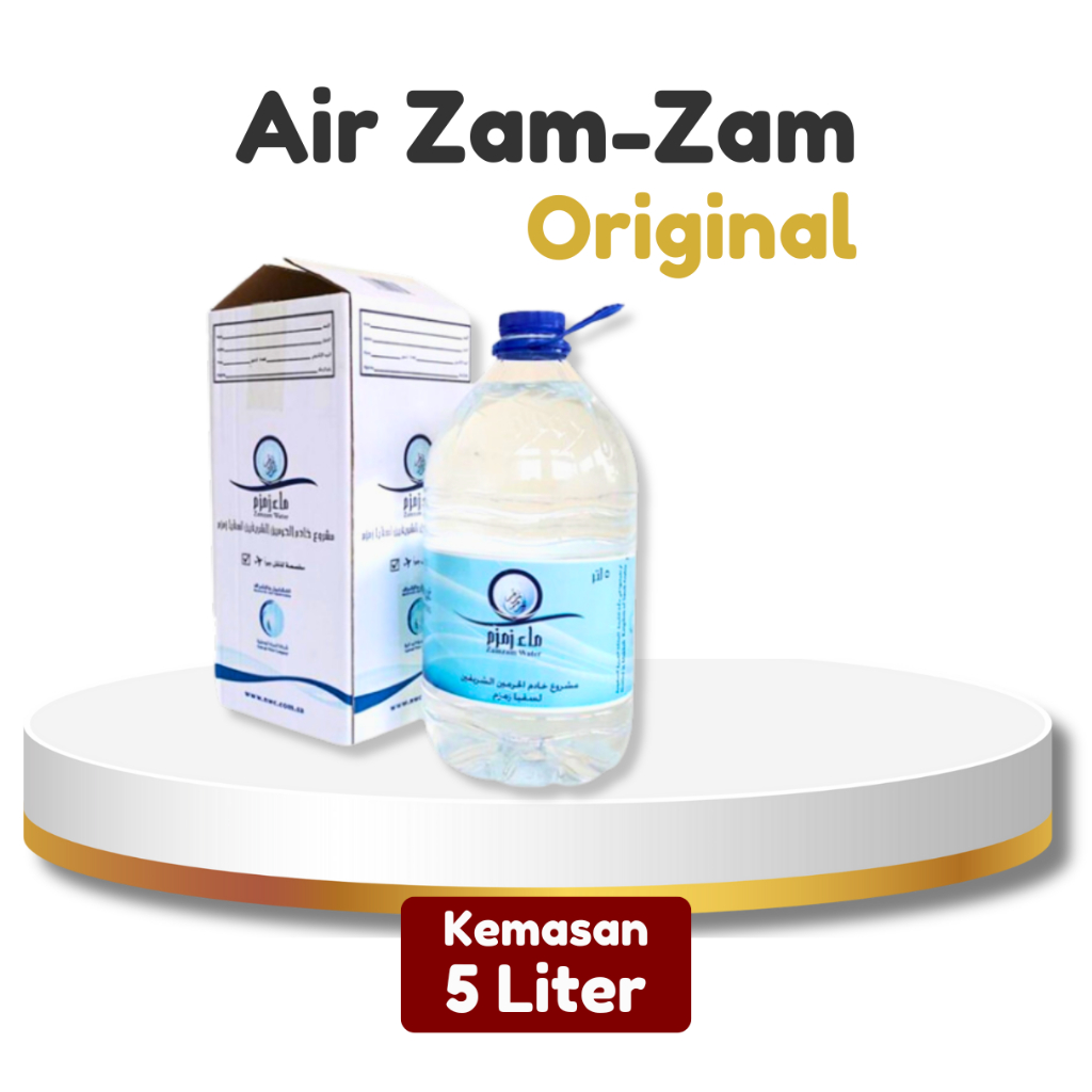 

Air Zamzam 5 liter Asli – Original | Air Zam-zam Murni 100% Berkhasiat | Dari Tanah Arab