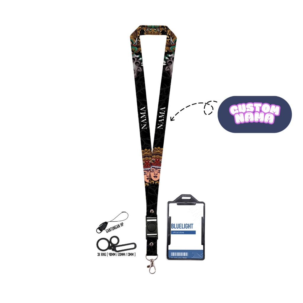

Tali Lanyard Id card costum nama full frinting barong 2cm by - grenbright