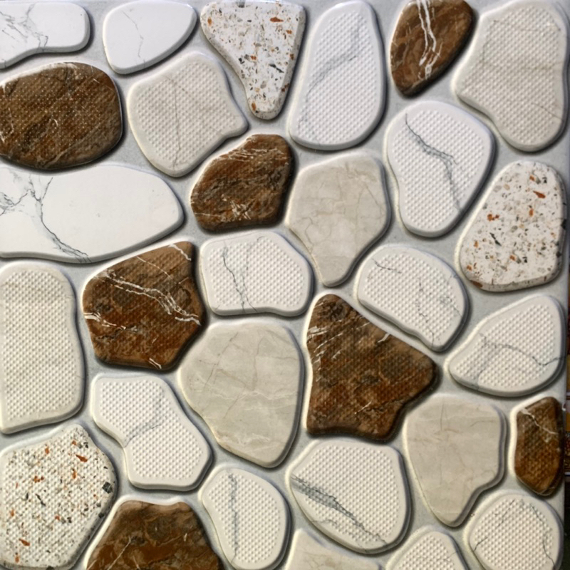 Keramik Lantai 40x40 UNO Viking Coklat │ Keramik Lantai Garasi / Tangga / Teras