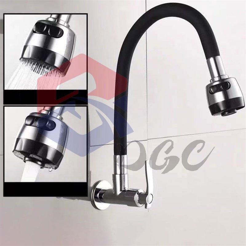 DGC Kran Wastafel Keran Sink Flexible 180 Keran Angsa Cuci Piring Keran Vertikal Keran Dalam Dinding